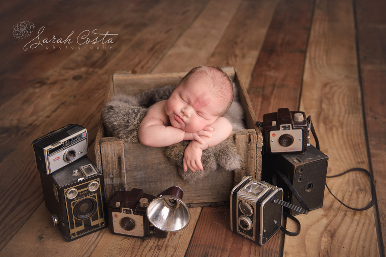 creative newborn photos vintage camera.jpg